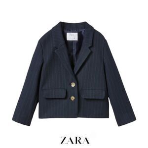 ZARA Kids | Navy Blue | BLAZER WITH LAPEL COLLAR AND LONG SLEEVES